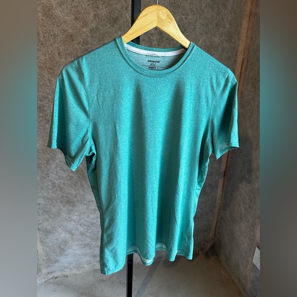 Patagonia Women’s Green Capilene1 Silk Weight Athletic Tee Size L - Picture 6 of 7